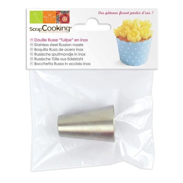 Russian pastry tube Tulip in stainless steel