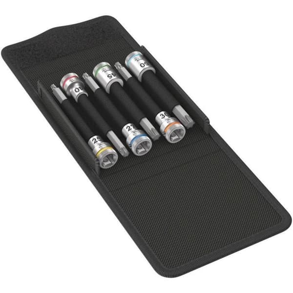 Set med bits - WERA - 8740 B HF - 6 delar - TORX® utvändigt - 3/8" (10 mm)