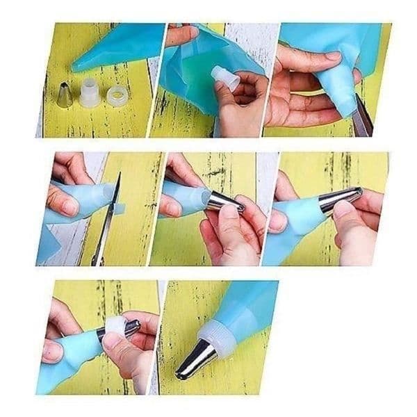 Spritspåse 34 Tips Set dekorationstårtor och bakverk