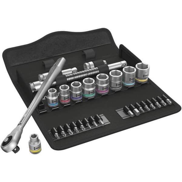 Wera 8100 SB 10 Zyklop Metal 3/8" spärrsats - 29 stycken