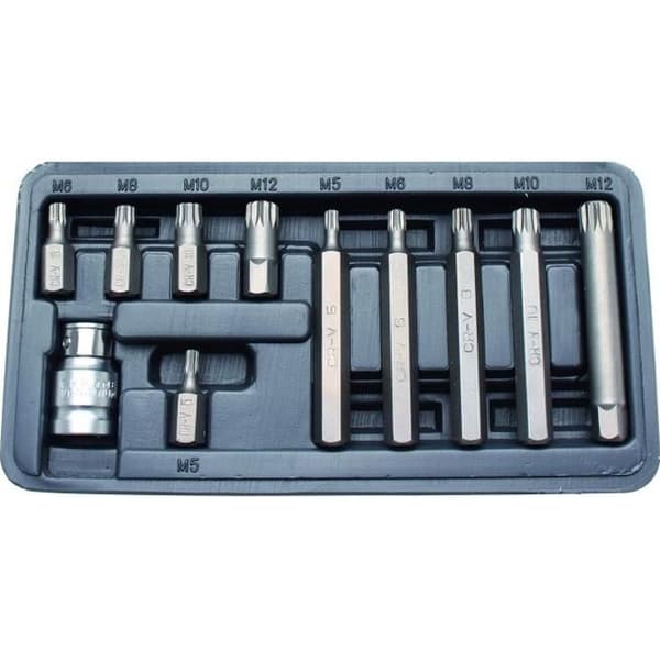 Box med 11 bitar XZN eller Spline bits - M5 till M12