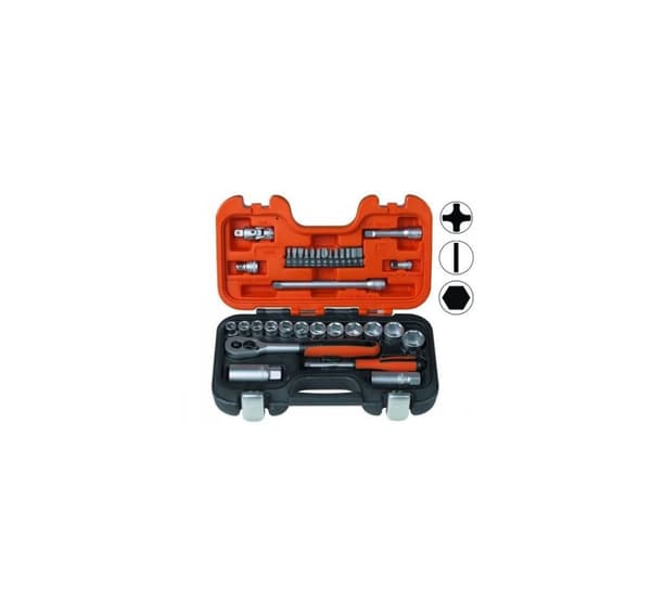 Fatningssæt 1/4"+3/8" 33stk, Dynamic-Drive profil