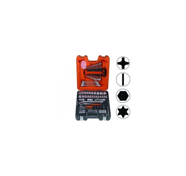 Hylsnyckelsats 1/4" och 1/2" 106 st Metric+INCH
