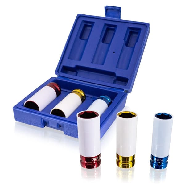 Momenttiavain ja r�ikk� 1/2" + hylsyt 17 19 21 mm