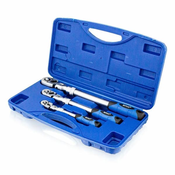 Teleskopn?gles?t, ?delagte skralder 1/4" 3/8" 1/2" + m?trikker