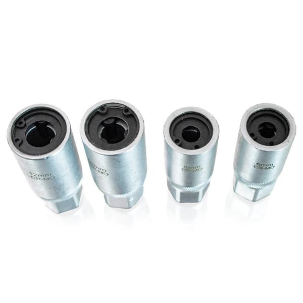Set med skruvmejslar f�r dubbelsidiga skruvar: 4 skruvmejslar 1/2" 6-12mm