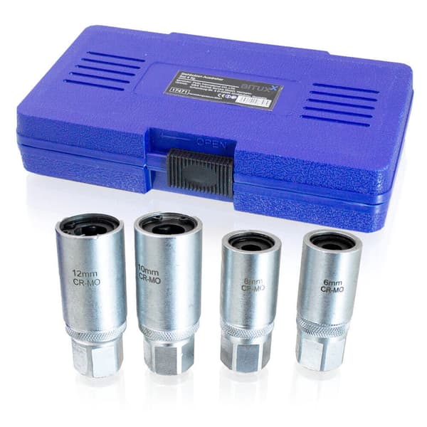 Set med skruvmejslar f�r dubbelsidiga skruvar: 4 skruvmejslar 1/2" 6-12mm