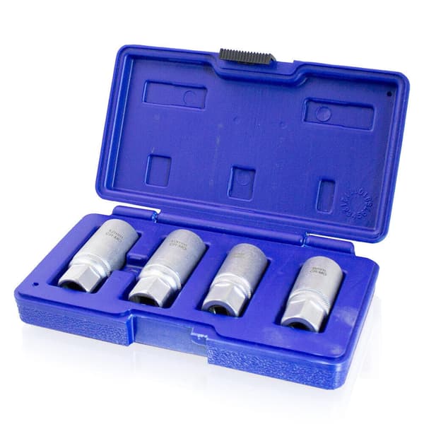 Set med skruvmejslar f�r dubbelsidiga skruvar: 4 skruvmejslar 1/2" 6-12mm