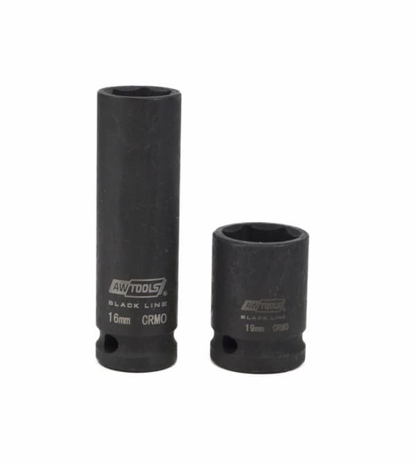 AWTOOLS SÆT MED KORTE OG LANGE STØTNINGER 1/2" 20 stk. SORT LINE