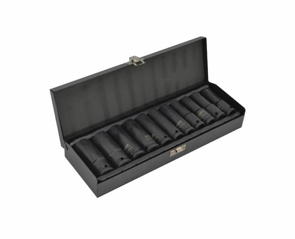 AWTOOLS ISKUPURKASTUSARJA 1/2" 11kpl 10-24mm BLACK LINE