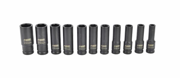 AWTOOLS ISKUPURKASTUSARJA 1/2" 11kpl 10-24mm BLACK LINE