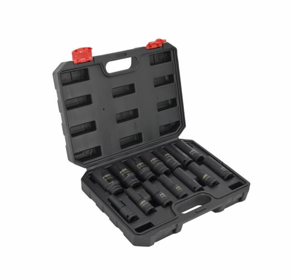 AWTOOLS UPPSÄTTNING MED IMPACT SOCKETS 1/2" 14 st. BLACK LINE