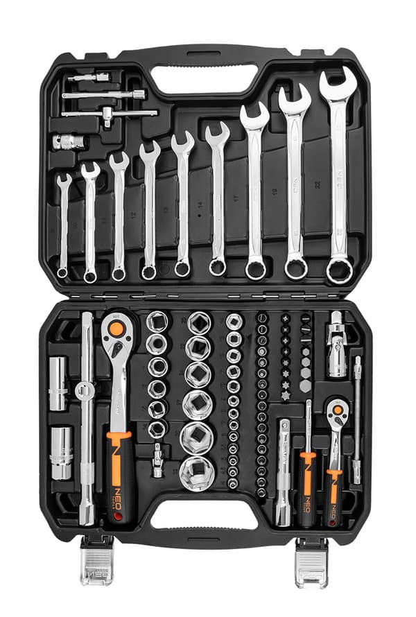 Kiintoavaimet 1/2", 1/4", sarja 82 kpl, CrV