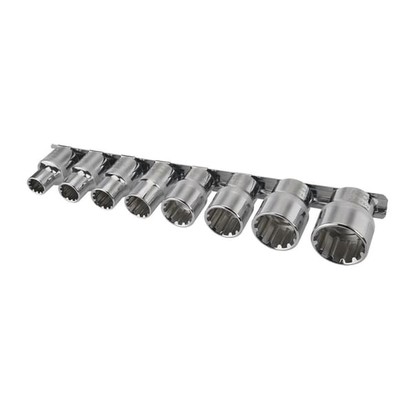 Spline fatninger 1/2", sæt med 8 stk.