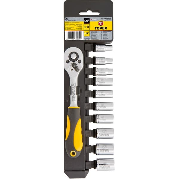 1/4" hylsnycklar, set med 11 st.