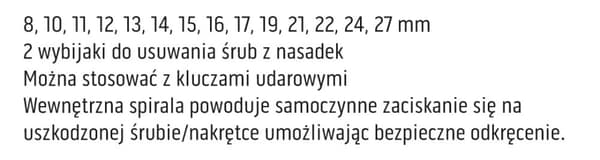 1/2" hylsyt vaurioituneille muttereille - sarja 16 kpl.