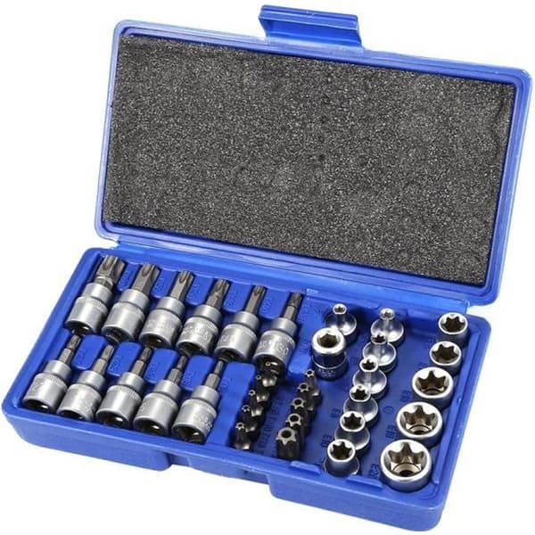 34ST TORX MUTTER SKRIVVERKTYG VERKTYG TORX SOCKS SET VERKTYGSSET BIT