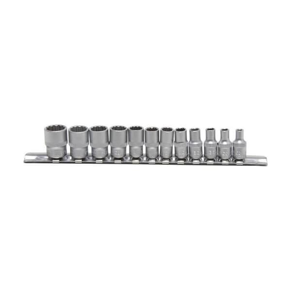 Sockelset, tolv punkter 6,3 mm (1/4") tum 12 delar