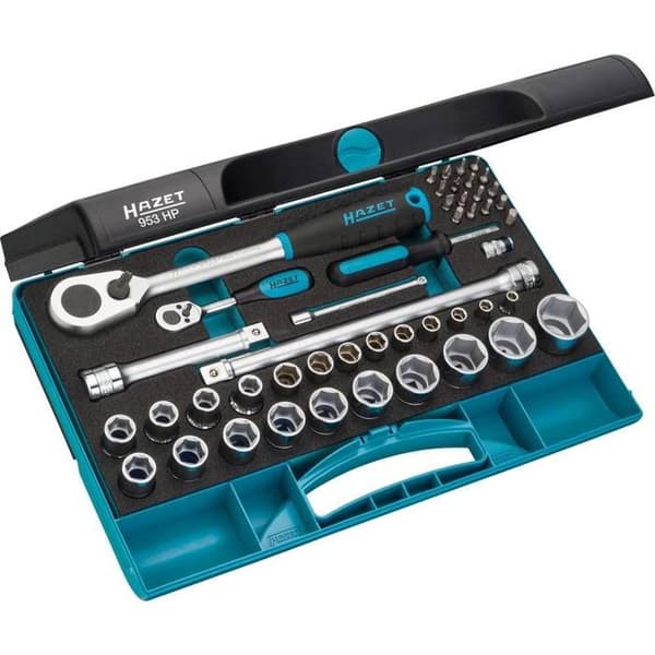Hylssats - HAZET - 953HP - Förkromad - Kromvanadinstål - 47 delar