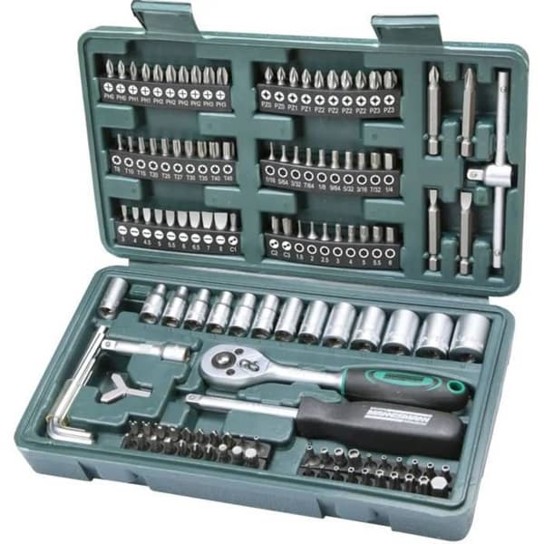 Brüder Mannesmann Bits och hylsa set 130 delar 408598