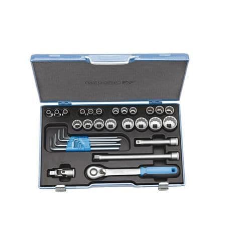 Gedore Socket set 1-2" 31 delar 5-16-1.1-4AF artikelnummer 2546027