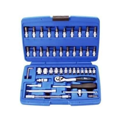 Spärrhylsbits - BGS TECHNIC - 46 delar - 50 och 100 mm