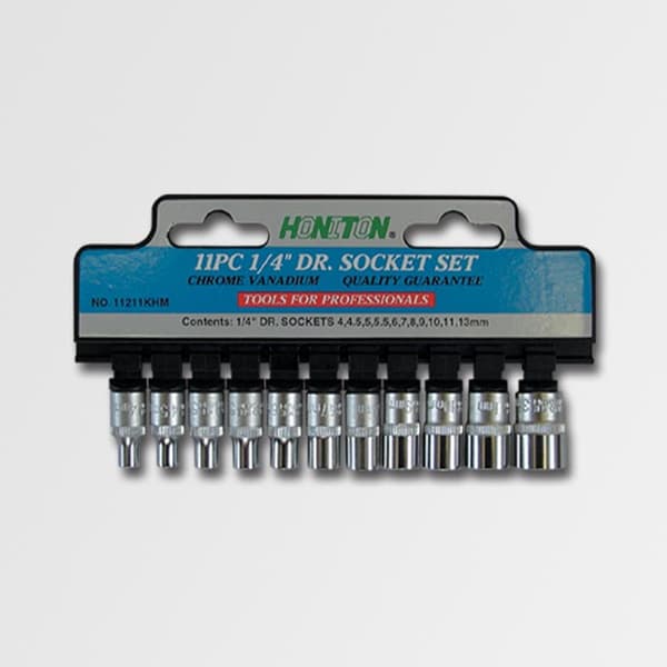 HONITON SOCETS 11 kpl. 1/4" 4-13mm 1111
