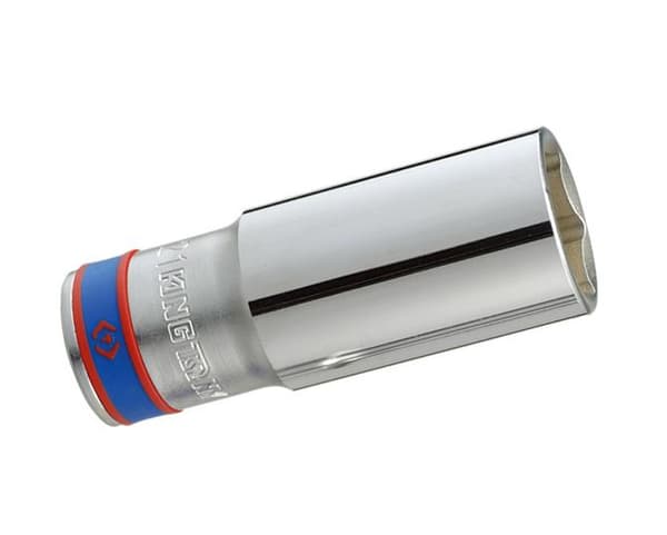 KING TONY LANG STØTTE 1/2" 14 mm x 77 mm 6-SIDE KROM