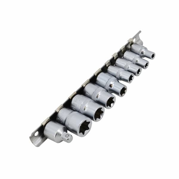 AWTOOLS TORX SOKKELSÆT 1/4" 3/8" E5-E16 - 9 DELE