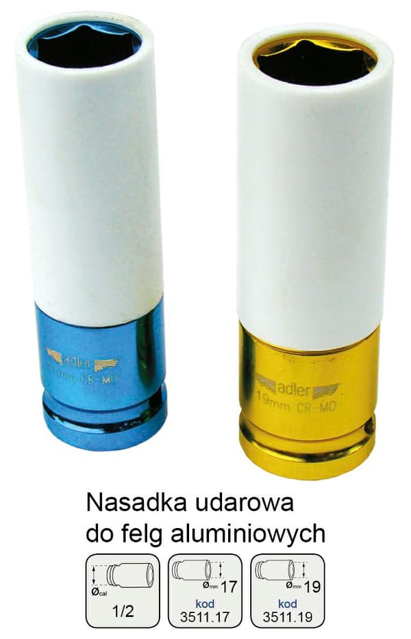ADLER-UTTAG FÖR ALUMINIUMHJUL 1/2" 19mm