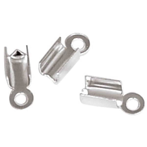 Böjbara ände - MegaCrea - 13 mm - 30 st - Silver - Ideal för band och mocka