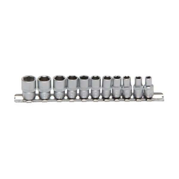 Hylssats, sexkant 6,3 mm (1/4") tum 11 stycken