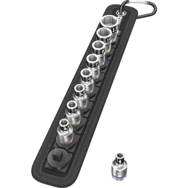 Hylssats - WERA - 8790 HMA - 10 stycken - 1/4 (6,3 mm) - Svart