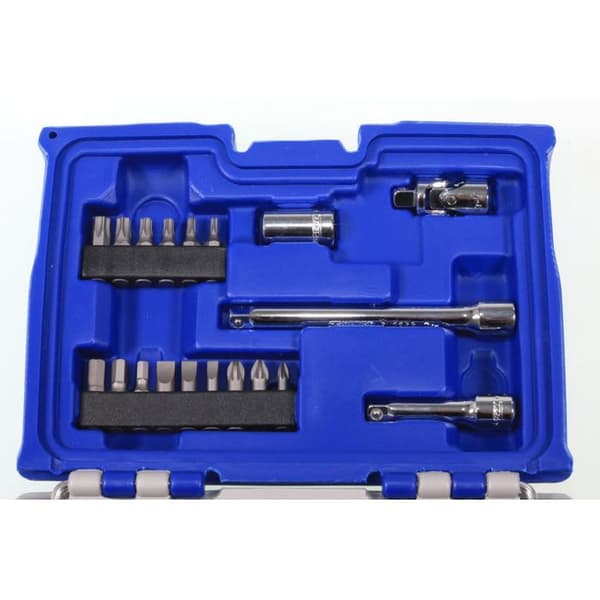 Kartong med 35 stycken, 1/4" hylsor och bits Expert E194672