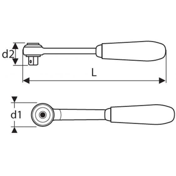 Parkeringsautomatspärr med låsning 1/4" 140 mm - Stanley Expert