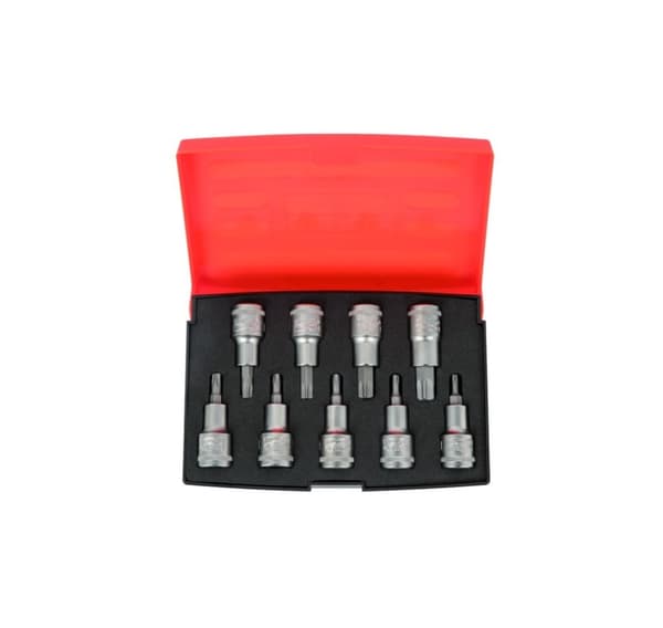 Korte fatningsdrivere S9 sæt Torx T20-T60 9 stk 1/2"