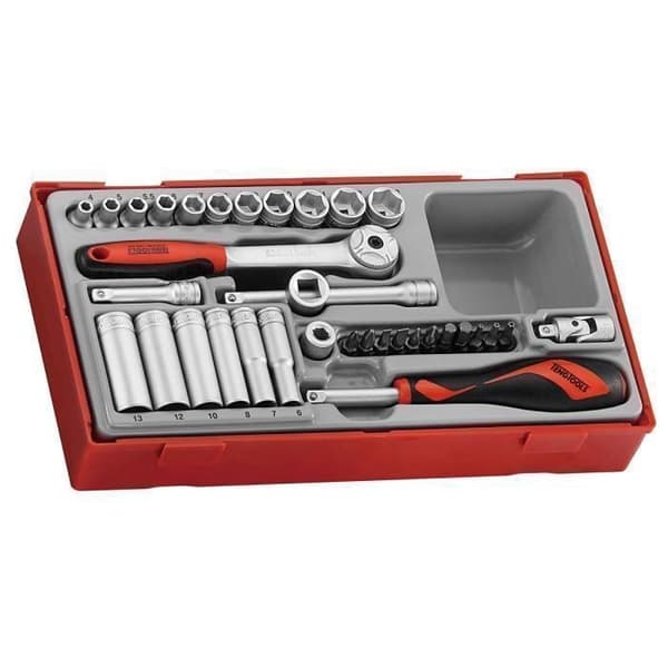 Teng - TT1435 35-delars hylsnyckelsats 4-13mm - Skiva 1/4in - TENTT1435 - TOO-TENTT1435