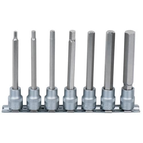 Hylsskena - KSTOOLS - 922.3897 - 7 hylsor - Längd 4 till 12 mm - Nickelpläterat stål