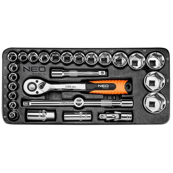 Hylsnycklar 1/2", set om 27, insats