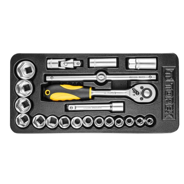 Hylsnycklar 1/2", set om 21, insats