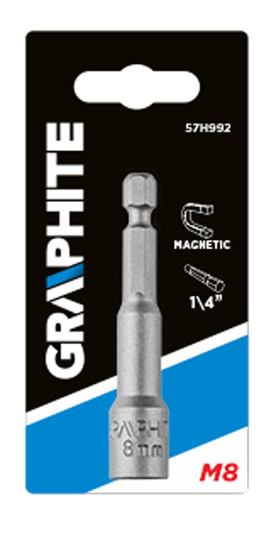 Magnetfatning 8 x 65 mm, 1/4" skaft