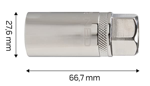 Tændrørsfatning 1/2", 21 mm