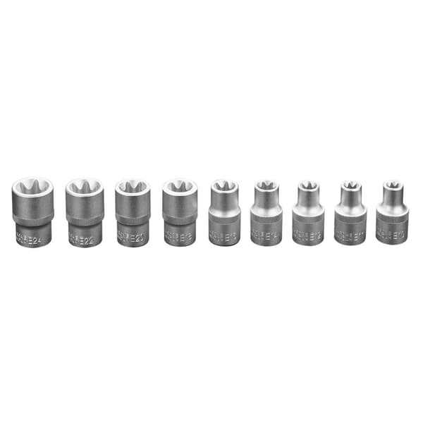 1/2" Torx topnøgler, sæt med 9 stk