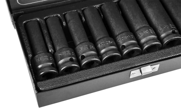 Slagfatninger 1/2", E10-E24, sæt med 9, CrMo