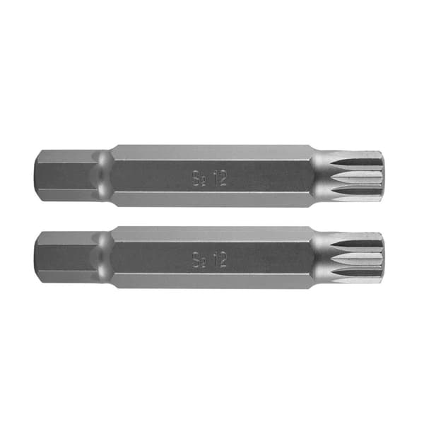 Splinespids M12 x 75 mm, S2 x 2 stk.