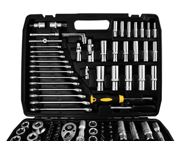 Set med 219 skiftnycklar 1/2", 3/8", 1/4"