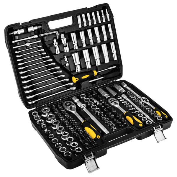 Set med 219 skiftnycklar 1/2", 3/8", 1/4"