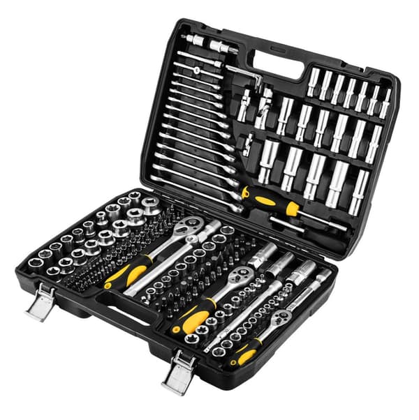 Set med 219 skiftnycklar 1/2", 3/8", 1/4"