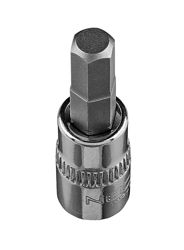 H6 sekskantet bit på 1/4" fatning, kort, 37 mm