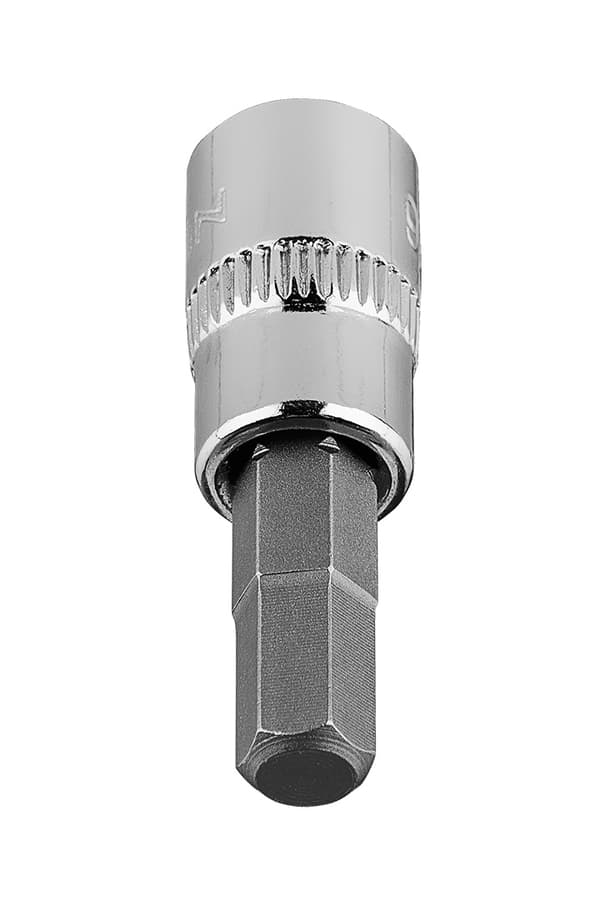 H6 sekskantet bit på 1/4" fatning, kort, 37 mm